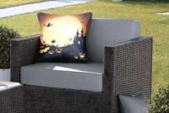 Coussins D'extérieur - Jardin - Une Illustration D'un Château Avec Des Sorcières Et Des Citrouilles Pendant Halloween - 45x45 Cm -Jardin Meubles Magasin 1200x800 199