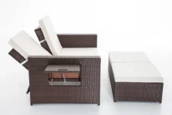 CLP ANCONA - Canapé Lounge - Poly Rotin - Coloris Rotin: Marron-melange, Résistance 1,25 Mm, Revêtement: Blanc Cassé 11 CLP ANCONA - Canapé Lounge - Poly Rotin - Coloris Rotin: Marron-melange, Résistance 1,25 Mm, Revêtement: Blanc Cassé -Jardin Meubles Magasin 1200x800 20