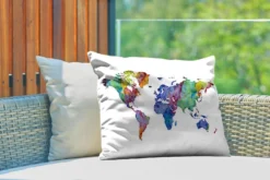 Coussins D'extérieur - Jardin - Carte Du Monde Aquarelle Violet Bleu Orange Sur Fond Blanc - 60x40 Cm 7 Coussins D'extérieur - Jardin - Carte Du Monde Aquarelle Violet Bleu Orange Sur Fond Blanc - 60x40 Cm -Jardin Meubles Magasin 1200x800 205