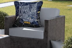 Sierkussen Extérieur - Plan D'étage - Uden - Or - Zwart - 60x60 Cm - Résistant Aux Intempéries -Jardin Meubles Magasin 1200x800 215