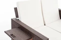 CLP ANCONA - Canapé Lounge - Poly Rotin - Coloris Rotin: Marron-melange, Résistance 1,25 Mm, Revêtement: Blanc Cassé 13 CLP ANCONA - Canapé Lounge - Poly Rotin - Coloris Rotin: Marron-melange, Résistance 1,25 Mm, Revêtement: Blanc Cassé -Jardin Meubles Magasin 1200x800 22