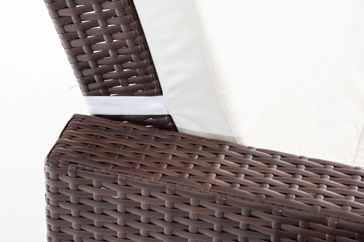 CLP ANCONA - Canapé Lounge - Poly Rotin - Coloris Rotin: Marron-melange, Résistance 1,25 Mm, Revêtement: Blanc Cassé 7 CLP ANCONA - Canapé Lounge - Poly Rotin - Coloris Rotin: Marron-melange, Résistance 1,25 Mm, Revêtement: Blanc Cassé – Image 7