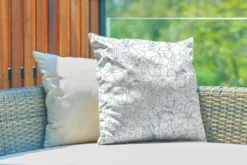 Coussin D'extérieur Résistant Aux Intempéries - Eté - Fleurs - Blauw - 50x50 Cm -Jardin Meubles Magasin 1200x800 257