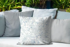 Coussin D'extérieur Résistant Aux Intempéries - Eté - Fleurs - Blauw - 50x50 Cm -Jardin Meubles Magasin 1200x800 258