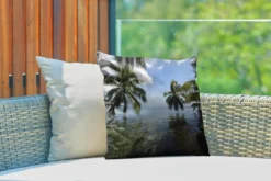 Coussins D'extérieur - Jardin - Reflet De Palmiers Dans La Mer De Moorea - 40x40 Cm -Jardin Meubles Magasin 1200x800 261