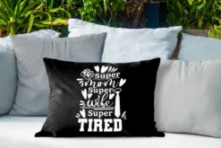 Coussins D' Extérieur - Jardin - Fête Des Mères Citation Supermom Superwife Supertired Sur Fond Noir - 60x40 Cm -Jardin Meubles Magasin 1200x800 302