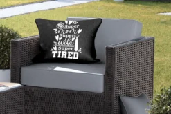 Coussins D' Extérieur - Jardin - Fête Des Mères Citation Supermom Superwife Supertired Sur Fond Noir - 60x40 Cm -Jardin Meubles Magasin 1200x800 303