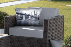 Coussins D'extérieur - Jardin - Pont De Brooklyn Et Skyline De New York En Noir Et Blanc - 60x40 Cm -Jardin Meubles Magasin 1200x800 323