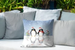 Coussins D'extérieur - Jardin - Illustration D'une Famille De Pingouins Sur La Glace - 45x45 Cm -Jardin Meubles Magasin 1200x800 365
