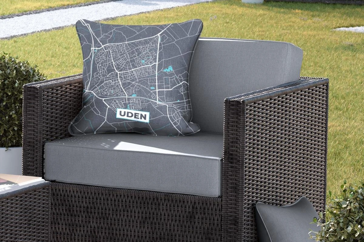 Coussin D'extérieur Weatherproof - Plan D'étage - Uden - Grijs - Blauw - 50x50 Cm 5 Coussin D'extérieur Weatherproof - Plan D'étage - Uden - Grijs - Blauw - 50x50 Cm – Image 5