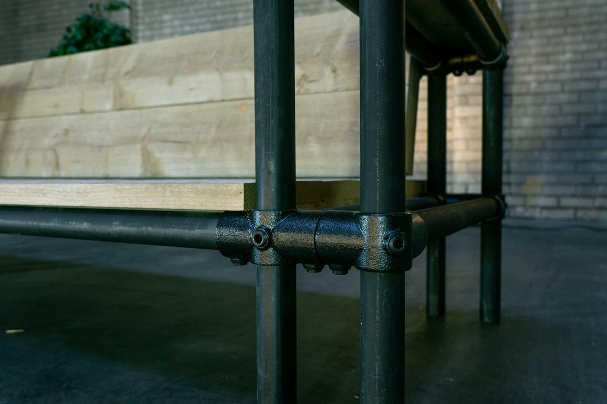 Meubles D' Outside | Banc De Jardin échafaudage Bois Et Tube D'échafaudage Noir Mat | Canapé Trois Places | Ancien Look | Pas D'oreillers | Banc De Jardin | Mobilier De Jardin 7 Meubles D' Outside | Banc De Jardin échafaudage Bois Et Tube D'échafaudage Noir Mat | Canapé Trois Places | Ancien Look | Pas D'oreillers | Banc De Jardin | Mobilier De Jardin – Image 7