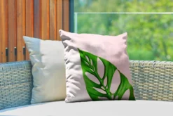 Coussins D'extérieur - Jardin - Feuille Botanique Avec Fond De Couleur Vive - 45x45 Cm -Jardin Meubles Magasin 1200x800 384