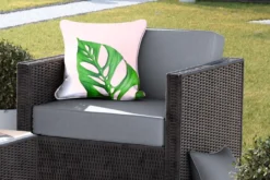 Coussins D'extérieur - Jardin - Feuille Botanique Avec Fond De Couleur Vive - 45x45 Cm -Jardin Meubles Magasin 1200x800 386