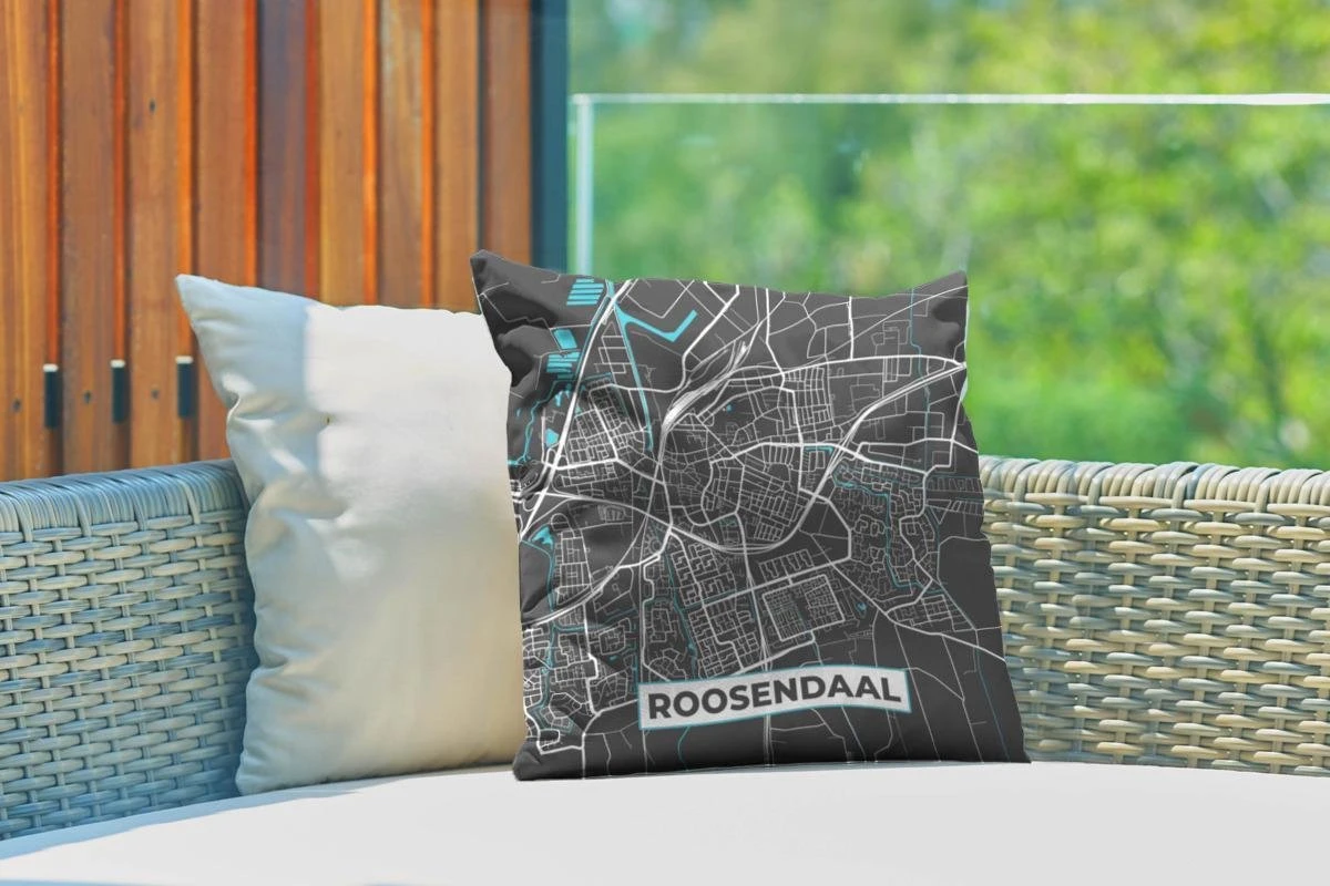 Coussin De Jardin - Plan D'étage - Roosendaal - Grijs - Blauw - 40x40 Cm - Résistant Aux Intempéries 3 Coussin De Jardin - Plan D'étage - Roosendaal - Grijs - Blauw - 40x40 Cm - Résistant Aux Intempéries – Image 3