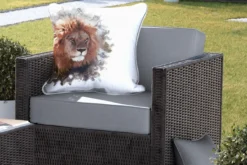 Sierkussen Extérieur - Lion - Ligne - Couleurs - 60x60 Cm - Résistant Aux Intempéries -Jardin Meubles Magasin 1200x800 406