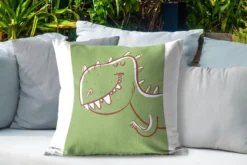Coussins D'extérieur - Jardin - Une Illustration D'un Dinosaure Sur Fond Vert - 60x60 Cm -Jardin Meubles Magasin 1200x800 413