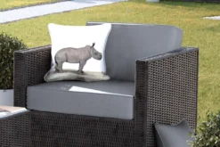 Coussin Sierkussen Animalprintshop Pour L'extérieur - Imprimé Animal Rhinocéros - 40x40 Cm - Coussin De Jardin Carré Résistant Aux Intempéries / Coussin De Mobilier De Jardin En Polyester -Jardin Meubles Magasin 1200x800 418