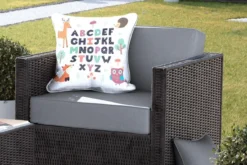 Coussins D'extérieur - Jardin - Alphabet D'illustration Avec Des Animaux De La Forêt Heureux - 50x50 Cm -Jardin Meubles Magasin 1200x800 442