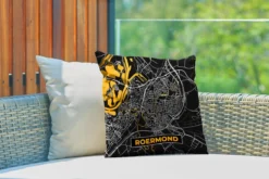 Coussin De Jardin - Plan D'étage - Roermond - Or - Zwart - 40x40 Cm - Résistant Aux Intempéries -Jardin Meubles Magasin 1200x800 480