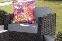 Sierkussen D'extérieur - Roses - Jaune - Motifs - 60x60 Cm - Résistant Aux Intempéries -Jardin Meubles Magasin 1200x800 486