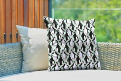 Coussins D'extérieur - Jardin - Illustration D'un Motif De Pingouins - 50x50 Cm -Jardin Meubles Magasin 1200x800 524