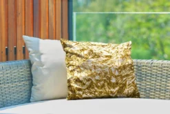 Coussins D'extérieur - Jardin - Feuille Dorée à La Texture Froissée - 50x30 Cm -Jardin Meubles Magasin 1200x800 536