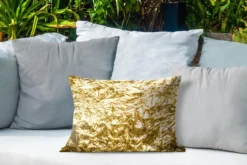 Coussins D'extérieur - Jardin - Feuille Dorée à La Texture Froissée - 50x30 Cm -Jardin Meubles Magasin 1200x800 537