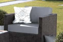 Coussin De Jardin - Carte - Joure - Zwart - Wit - 40x40 Cm - Résistant Aux Intempéries -Jardin Meubles Magasin 1200x800 542