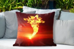 Coussins D'extérieur - Jardin - Une Grande Flamme En Forme De Phénix - 60x60 Cm -Jardin Meubles Magasin 1200x800 549