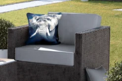 Coussin De Jardin - Éléphant - Fumée - Dents - 40x40 Cm - Résistant Aux Intempéries -Jardin Meubles Magasin 1200x800 586