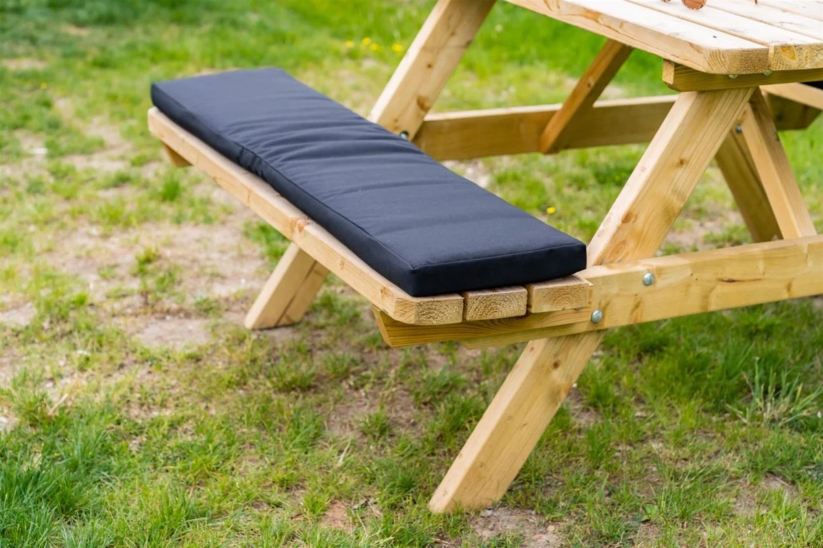 Paquet De Coussins De Table De Pique-nique MaximaVida Noir De Carbone 55 X 27,5 X 5 Cm - Hydrofuge - 2 Pièces 3 Paquet De Coussins De Table De Pique-nique MaximaVida Noir De Carbone 55 X 27,5 X 5 Cm - Hydrofuge - 2 Pièces – Image 3