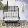 Fauteuil Suspendu 2 Personnes Noir - Fauteuil Suspendu Cocoon - Fauteuil Suspendu Extérieur - Fauteuil Suspendu Avec Support