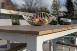 NATERIAL - Table De Jardin Rectangulaire SAN DIEGO - 200 X 100 X 75 Cm - 6 Personnes - Aluminium - FSC Eucalyptus - Wit - Table à Manger D'extérieur - Table Extensible - Rallonge -Jardin Meubles Magasin 1200x800 614