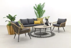 Ensemble Fauteuil-canapé Garden Impressions Margriet - Rotin Natural / Mystic Grey - 5 Pièces -Jardin Meubles Magasin 1200x800 617