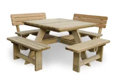 Table De Pique-nique Carrée En Bois De Luxe MaximaVida Tallinn 120 Cm - Plus D'espace Pour Les Jambes -Jardin Meubles Magasin 1200x800 64