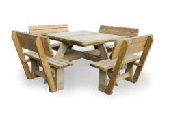 Table De Pique-nique Carrée En Bois De Luxe MaximaVida Tallinn 120 Cm - Plus D'espace Pour Les Jambes -Jardin Meubles Magasin 1200x800 65