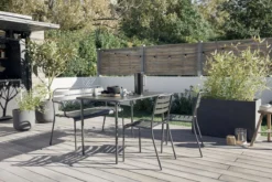 GENERIC - Table De Jardin Rectangulaire CAFE - 4 à 6 Personnes - L. 120 X L. 70 X H. 73,5 Cm - Plateau En Aluminium - Structure En Acier - Anthracite - Table De Terrasse - Table à Manger -Jardin Meubles Magasin 1200x800 650