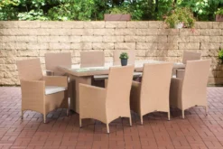 Clp Avignon BIG Ensemble De Jardin - Poly Rotin - Sable - Couverture De Couleur Blanc Cassé -Jardin Meubles Magasin 1200x800 660