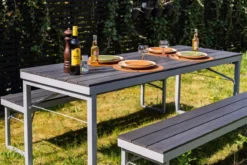 MaximaVida Ensemble De Pique-nique Pliable En Plastique-aluminium Hamburg 200 Cm Noir - Peu D'entretien -Jardin Meubles Magasin 1200x800 67