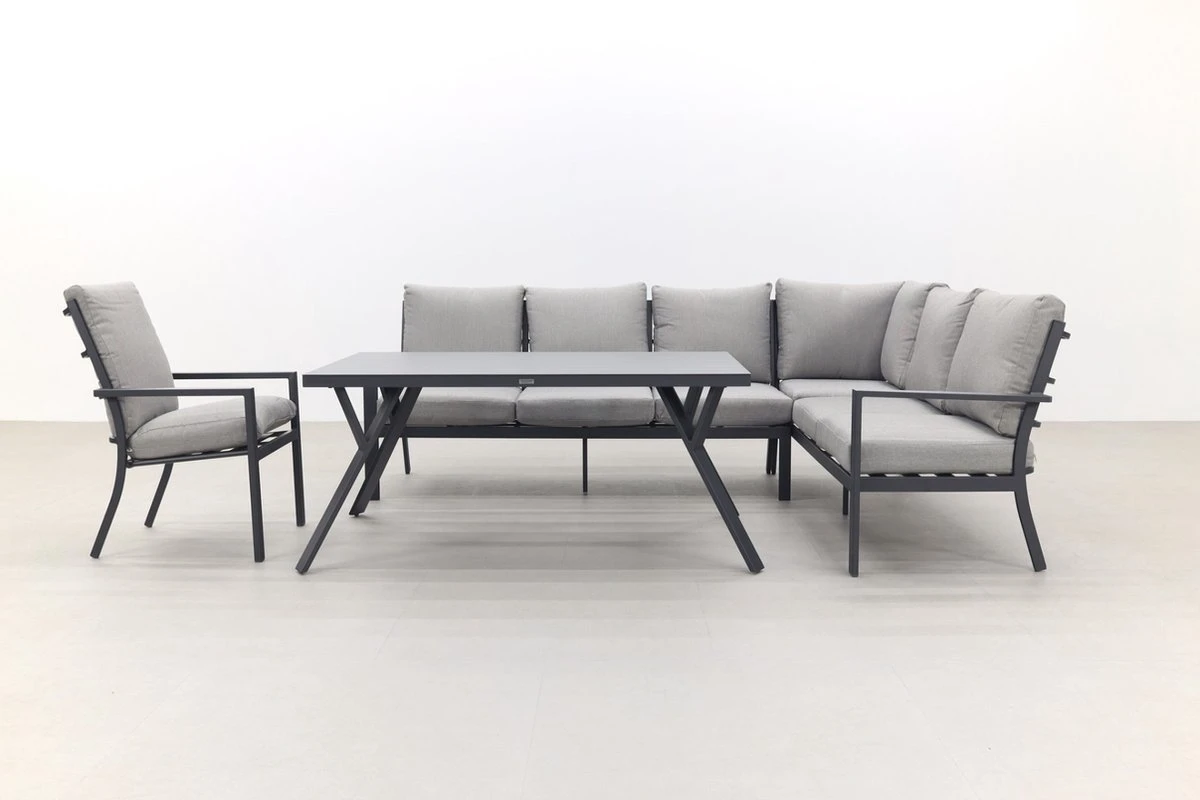 Garden Impressions Senja Salon Salle à Manger 4 Pièces Droite Avec Chaise - Gris Foncé 9 Garden Impressions Senja Salon Salle à Manger 4 Pièces Droite Avec Chaise - Gris Foncé – Image 9