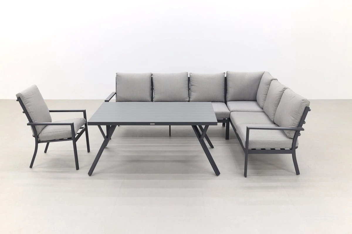 Garden Impressions Senja Salon Salle à Manger 4 Pièces Droite Avec Chaise - Gris Foncé 10 Garden Impressions Senja Salon Salle à Manger 4 Pièces Droite Avec Chaise - Gris Foncé – Image 10