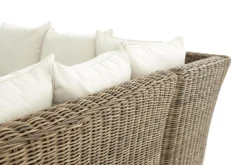 Ensemble De Salle à Manger Clp Bermeo Lounge - Poly Rotin - Couleur De 5 Mm Rotin Nature - Housse Blanc Cassé -Jardin Meubles Magasin 1200x800 689