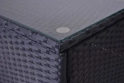 Ensemble De Salon Pour Jardin - Mobilier De Jardin - Coin Salon - Canapés - Table - Table D'appoint - Avec Coussins - Zwart -Jardin Meubles Magasin 1200x800 698