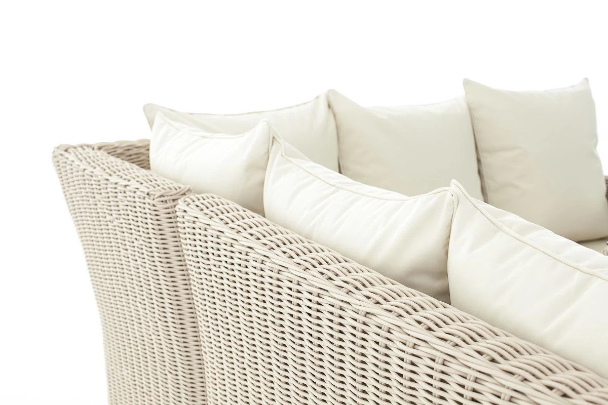 Clp Minari Lounge Ensemble De Salle à Manger - Poly Rotin 5 Mm - Rotin Rond 5 Mm: Gris Chiné Housse: Blanc Crème 7 Clp Minari Lounge Ensemble De Salle à Manger - Poly Rotin 5 Mm - Rotin Rond 5 Mm: Gris Chiné Housse: Blanc Crème – Image 7