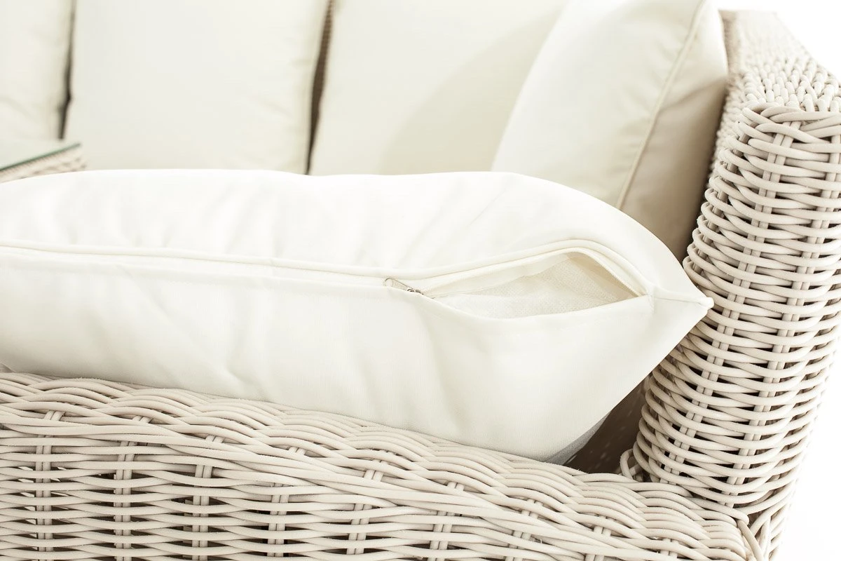 Clp Minari Lounge Ensemble De Salle à Manger - Poly Rotin 5 Mm - Rotin Rond 5 Mm: Gris Chiné Housse: Blanc Crème 8 Clp Minari Lounge Ensemble De Salle à Manger - Poly Rotin 5 Mm - Rotin Rond 5 Mm: Gris Chiné Housse: Blanc Crème – Image 8