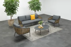 Garden Impressions Bali Ensemble De Salon 5 Pièces - Rotin Naturel - Noir Carbone / Gris Mystique -Jardin Meubles Magasin 1200x800 713