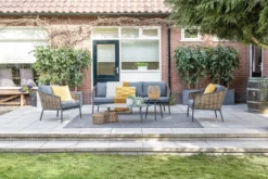 Garden Impressions Bali Ensemble De Salon 5 Pièces - Rotin Naturel - Noir Carbone / Gris Mystique -Jardin Meubles Magasin 1200x800 716