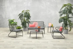 Garden Impressions Ensemble De Salon Hermes 5 Pièces - Vert Mousse De Corde - Noir Carbone / Gris Mystique -Jardin Meubles Magasin 1200x800 718