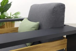 Salon De Jardin Suns Nappa Cross Croisé - MRG Gris Carbone/Keltex 265 X 100 Cm. Teck -Jardin Meubles Magasin 1200x800 728