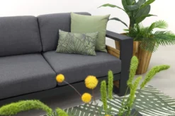 Salon De Jardin Suns Nappa Cross Croisé - MRG Gris Carbone/Keltex 265 X 100 Cm. Teck -Jardin Meubles Magasin 1200x800 729